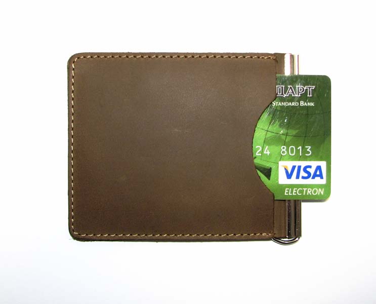 Шкіряний Затиск для Грошей DNK Leather Spring+ оливковий Шкіряний Затиск для Грошей DNK Leather Spring+ оливковий